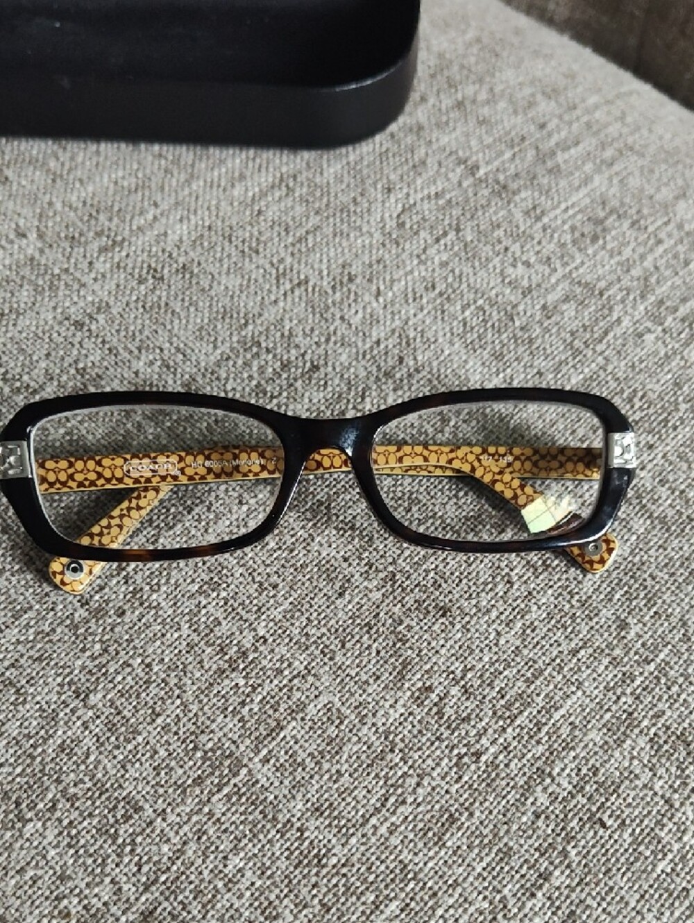 Coach Iconic Tortoiseshell Frames with Inner Gold Logo And Silver/Black Accents